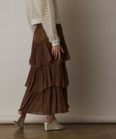 GRACE CONTINENTAL / グレースコンチネンタル ミニ・ひざ丈スカート | イレギュラーティアードスカート