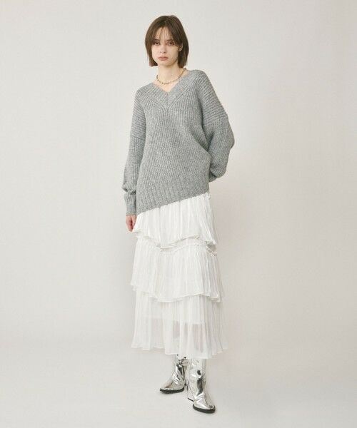 GRACE CONTINENTAL / グレースコンチネンタル ミニ・ひざ丈スカート | イレギュラーティアードスカート | 詳細1