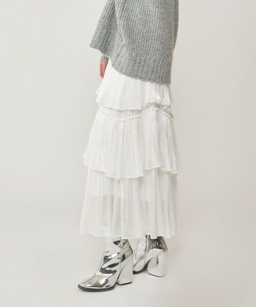 GRACE CONTINENTAL / グレースコンチネンタル ミニ・ひざ丈スカート | イレギュラーティアードスカート | 詳細2