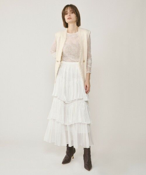 GRACE CONTINENTAL / グレースコンチネンタル ミニ・ひざ丈スカート | イレギュラーティアードスカート | 詳細5