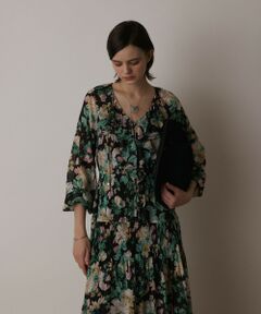 GRACE CONTINENTAL / グレースコンチネンタル ロング・マキシ丈ワンピース | フラワープリントカフタンドレス