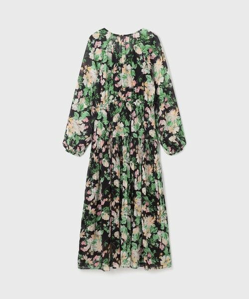 カフタンドレスワンピース　グラデーション　イエロー　ロングワンピース　体型カバー OTONA ワンピース レディース イエロー 長袖 ロング ティアード