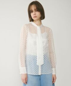 GRACE CONTINENTAL / グレースコンチネンタル シャツ・ブラウス | ドットオパールタイ付ブラウス