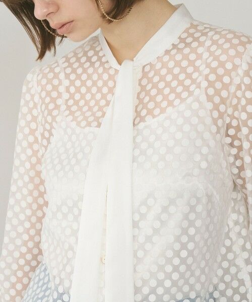 GRACE CONTINENTAL / グレースコンチネンタル シャツ・ブラウス | ドットオパールタイ付ブラウス | 詳細1