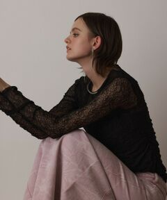 GRACE CONTINENTAL / グレースコンチネンタル その他トップス | シアーレースカットトップ