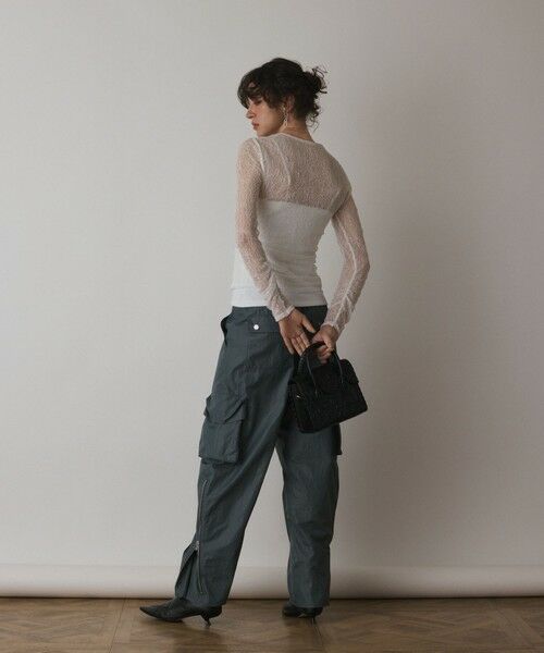 GRACE CONTINENTAL / グレースコンチネンタル その他トップス | シアーレースカットトップ | 詳細1