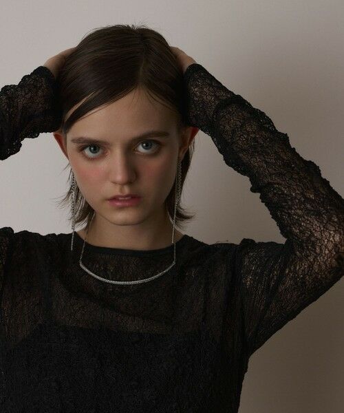 GRACE CONTINENTAL / グレースコンチネンタル その他トップス | シアーレースカットトップ | 詳細11