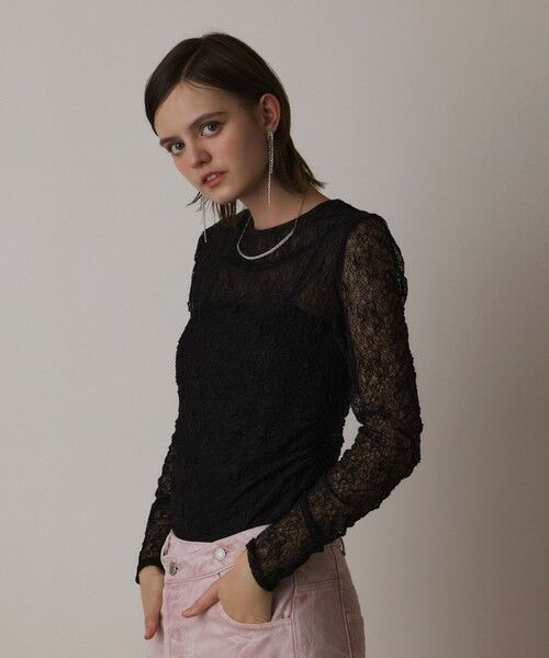 GRACE CONTINENTAL / グレースコンチネンタル その他トップス | シアーレースカットトップ | 詳細13