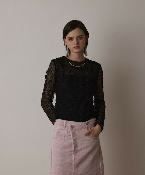 GRACE CONTINENTAL / グレースコンチネンタル その他トップス | シアーレースカットトップ | 詳細14