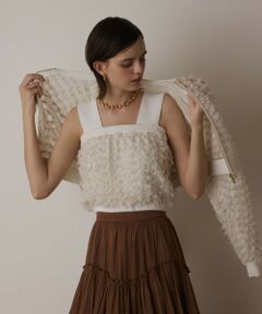 GRACE CONTINENTAL / グレースコンチネンタル ニット・セーター | フリンジニットベアトップ