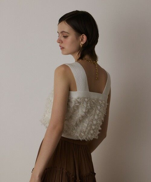 GRACE CONTINENTAL / グレースコンチネンタル ニット・セーター | フリンジニットベアトップ | 詳細8