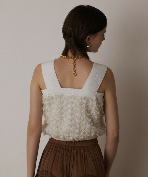 GRACE CONTINENTAL / グレースコンチネンタル ニット・セーター | フリンジニットベアトップ | 詳細9