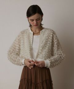 フリンジニットzipカーディガン