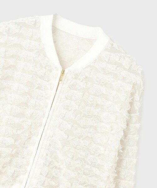 GRACE CONTINENTAL / グレースコンチネンタル ニット・セーター | フリンジニットzipカーディガン | 詳細12