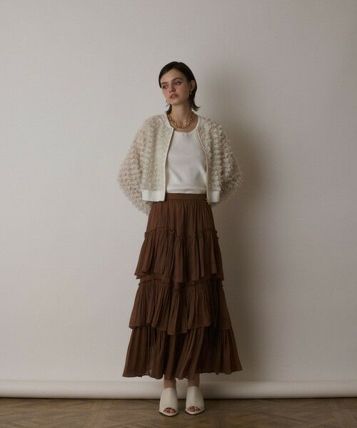 GRACE CONTINENTAL / グレースコンチネンタル ニット・セーター | フリンジニットzipカーディガン | 詳細2