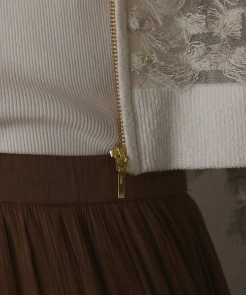 GRACE CONTINENTAL / グレースコンチネンタル ニット・セーター | フリンジニットzipカーディガン | 詳細4