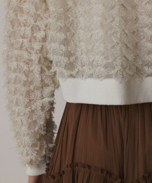 GRACE CONTINENTAL / グレースコンチネンタル ニット・セーター | フリンジニットzipカーディガン | 詳細5