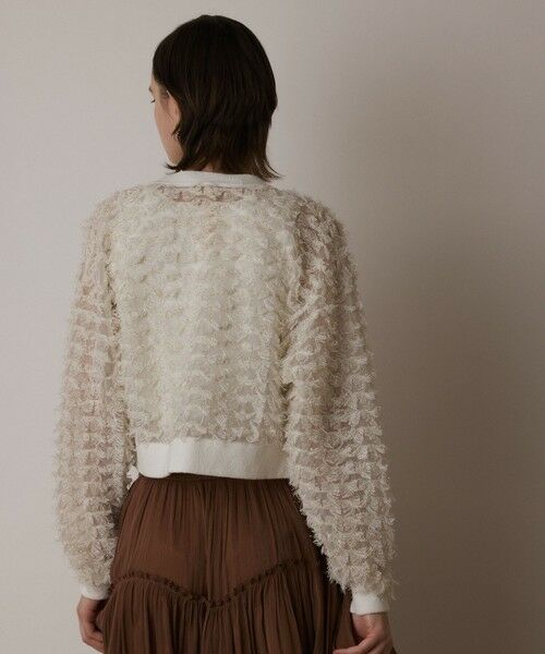 GRACE CONTINENTAL / グレースコンチネンタル ニット・セーター | フリンジニットzipカーディガン | 詳細7