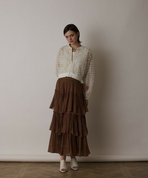 GRACE CONTINENTAL / グレースコンチネンタル ニット・セーター | フリンジニットzipカーディガン | 詳細8