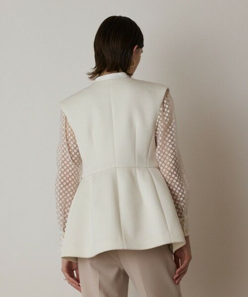 GRACE CONTINENTAL / グレースコンチネンタル ノーカラージャケット | ダンボールニットジレジャケット | 詳細4