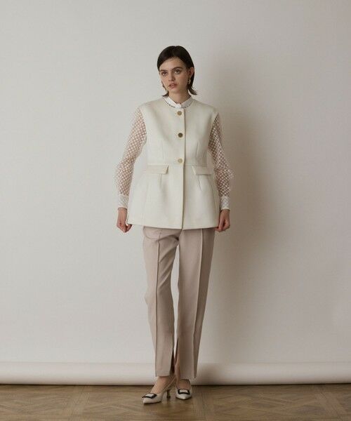 GRACE CONTINENTAL / グレースコンチネンタル ノーカラージャケット | ダンボールニットジレジャケット | 詳細9