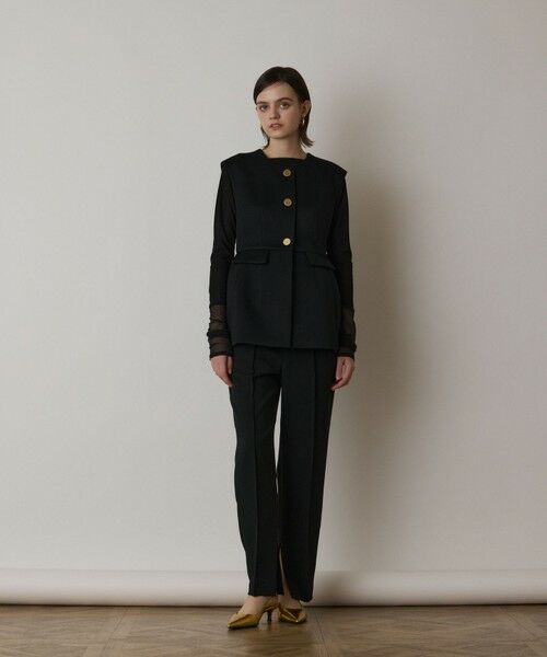 GRACE CONTINENTAL / グレースコンチネンタル ノーカラージャケット | ダンボールニットジレジャケット | 詳細12