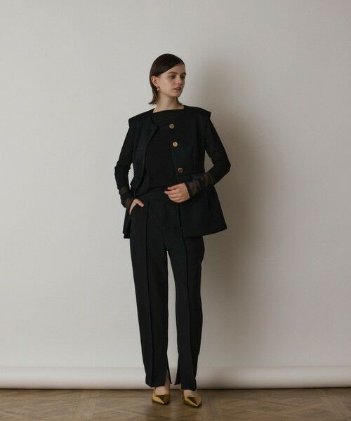 GRACE CONTINENTAL / グレースコンチネンタル ノーカラージャケット | ダンボールニットジレジャケット | 詳細16