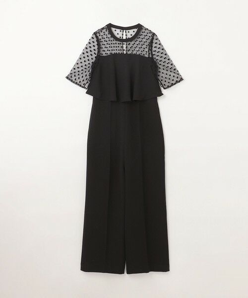 GRACE CONTINENTAL/グレースコンチネンタル ドットチュールサロペット ブラック 36 GRACE CONTINENTAL/グレースコンチネンタル ドットチュールサロペット ブラック 36