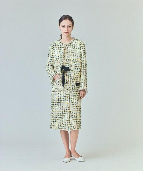 GRACE CONTINENTAL / グレースコンチネンタル ノーカラージャケット | チュールヤーンツイードジャケット | 詳細1