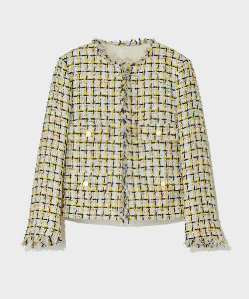 GRACE CONTINENTAL / グレースコンチネンタル ノーカラージャケット | チュールヤーンツイードジャケット | 詳細12