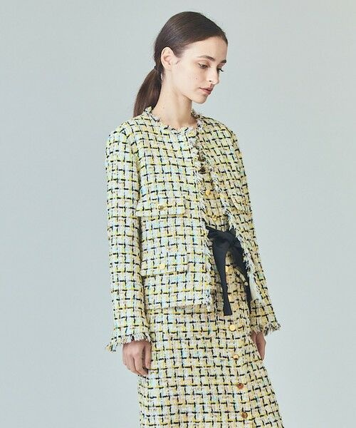 GRACE CONTINENTAL / グレースコンチネンタル ノーカラージャケット | チュールヤーンツイードジャケット | 詳細2