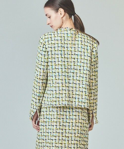 GRACE CONTINENTAL / グレースコンチネンタル ノーカラージャケット | チュールヤーンツイードジャケット | 詳細3