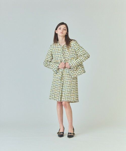 GRACE CONTINENTAL / グレースコンチネンタル ノーカラージャケット | チュールヤーンツイードジャケット | 詳細7