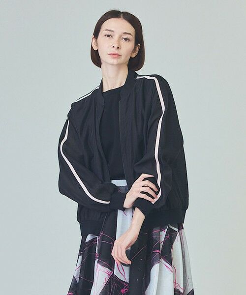 GRACE CONTINENTAL/グレースコンチネンタル シアーラインブルゾン ブラック 36 GRACE CONTINENTAL/グレースコンチネンタル シアーラインブルゾン ブラック 36