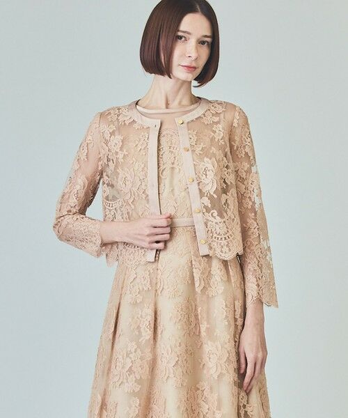 GRACE CONTINENTAL / グレースコンチネンタル ノーカラージャケット | リバーレースジャケット | 詳細1