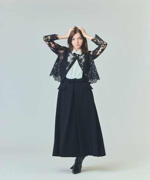 GRACE CONTINENTAL / グレースコンチネンタル ノーカラージャケット | リバーレースジャケット | 詳細14