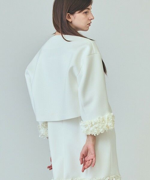 GRACE CONTINENTAL / グレースコンチネンタル ノーカラージャケット | フラワーチュール切替ジャケット | 詳細3