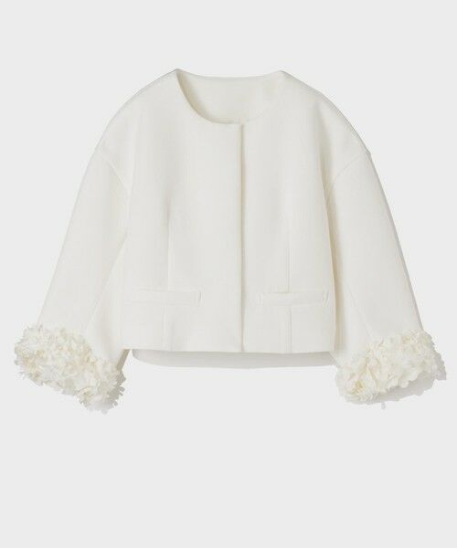 GRACE CONTINENTAL / グレースコンチネンタル ノーカラージャケット | フラワーチュール切替ジャケット | 詳細4