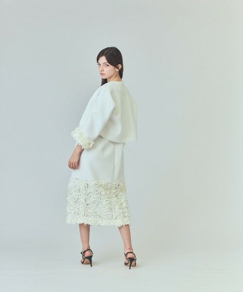 GRACE CONTINENTAL / グレースコンチネンタル ノーカラージャケット | フラワーチュール切替ジャケット | 詳細2