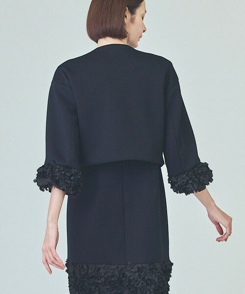 GRACE CONTINENTAL / グレースコンチネンタル ノーカラージャケット | フラワーチュール切替ジャケット | 詳細8