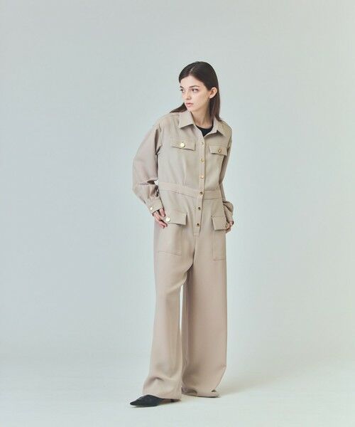 GRACE CONTINENTAL/グレースコンチネンタル バックサテンオールインワン ベージュ 38 GRACE CONTINENTAL/グレースコンチネンタル バックサテンオールインワン ベージュ 38