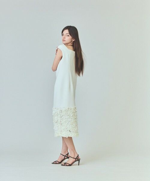 グレースコンチネンタル チュールプリーツ切替ドレス プリーツ切替ケミカルドレス / GRACE CONTINENTAL | GRACE