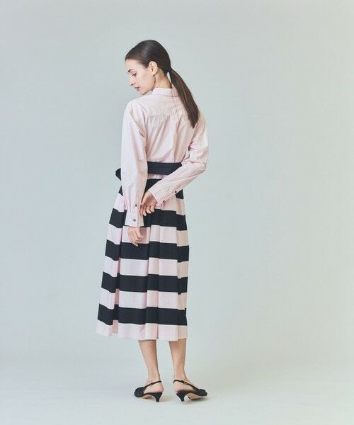 GRACE CONTINENTAL / グレースコンチネンタル ミニ丈・ひざ丈ワンピース | ボーダーコンビシャツワンピース | 詳細4