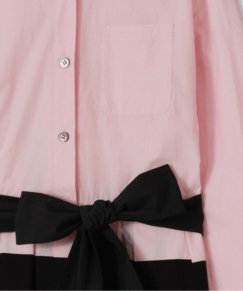 GRACE CONTINENTAL / グレースコンチネンタル ミニ丈・ひざ丈ワンピース | ボーダーコンビシャツワンピース | 詳細13