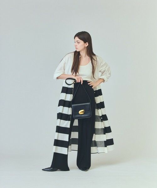 GRACE CONTINENTAL / グレースコンチネンタル ミニ丈・ひざ丈ワンピース | ボーダーコンビシャツワンピース | 詳細20