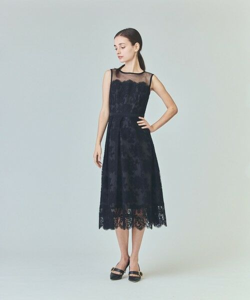 GRACE CONTINENTAL/グレースコンチネンタル リバーレースドレス ブラック 36 GRACE CONTINENTAL/グレースコンチネンタル リバーレースドレス ブラック 36