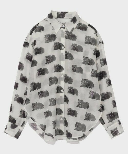 GRACE CONTINENTAL / グレースコンチネンタル シャツ・ブラウス | シアーCatブラウス | 詳細7