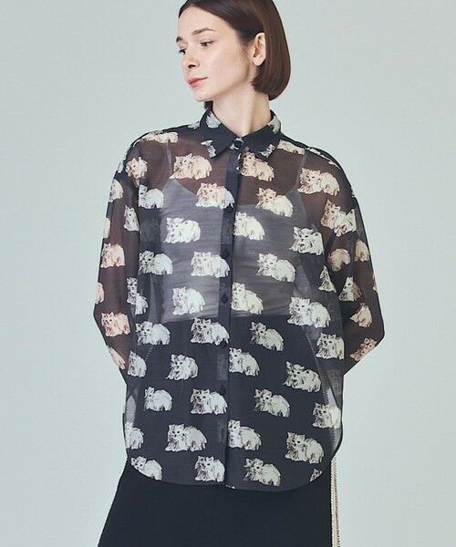 GRACE CONTINENTAL / グレースコンチネンタル シャツ・ブラウス | シアーCatブラウス | 詳細10