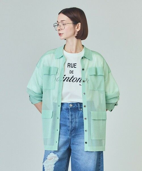 GRACE CONTINENTAL/グレースコンチネンタル カバーオールシアージャケット ミント 36 GRACE CONTINENTAL/グレースコンチネンタル カバーオールシアージャケット ミント 36