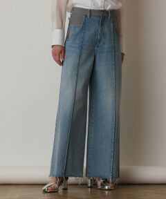 GRACE CONTINENTAL / グレースコンチネンタル デニムパンツ | コンビデニムワイドパンツ